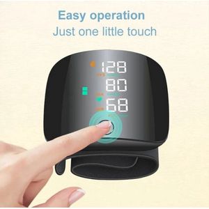 Nieuwe LED Polsbloeddrukmeter met Oplaadbare Batterij – Engelse Spraakuitvoer Sphygmomanometer – Digitale Tonometer voor Nauwkeurige Bloeddrukmeting en Hartslagmonitor