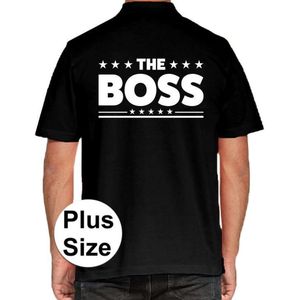 The Boss grote maten poloshirt zwart voor heren - Plus size The Boss polo t-shirt XXXL
