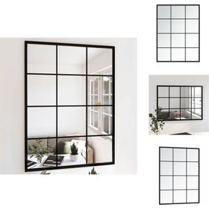 vidaXL Wandspiegel - Binnenspiegel - 80x60 cm - Zwart - Spiegel