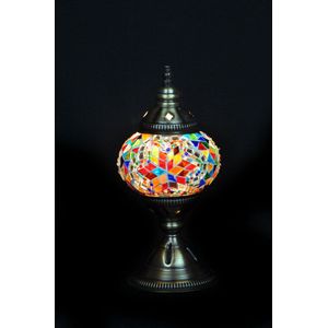 Turkse Lamp - Tafellamp - Mozaïek Lamp - Marokkaanse Lamp - Oosters Lamp - ZENIQUE - Authentiek - Handgemaakt - Multicolour mix
