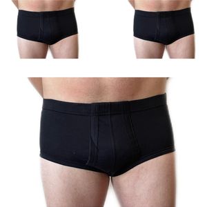 Embrator mannen Slip met gulp 3-stuks zwart mix maat XL