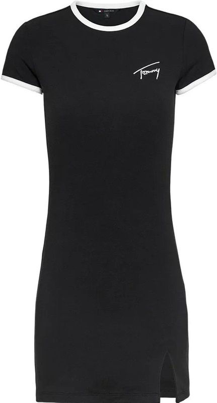 Tommy Jeans Signature Bodycon Jurk Zwart M Vrouw