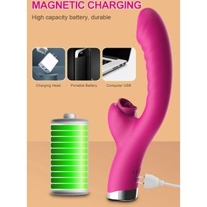 Roze -Waterdicht-Dubbele - Krachtig - Clitoris & G Spot stimulator - Penetratie Vibrator- Vibrators voor vrouwen en voor koppels - Sex speeltjes