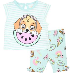 Paw Patrol Skye babysetje watermeloen katoen blauw maat 86