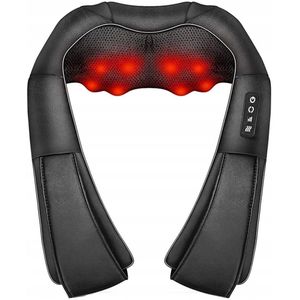 Shiatsu Massagekussen - Elektrisch Nek Massage Apparaat - Infrarood - Nek en Schouder Massage Apparaat - Nekmassage - Zwart