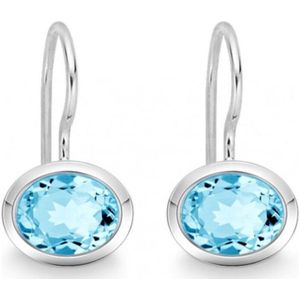 Quinn - Silver Earring with Blue Topaz - 035811958