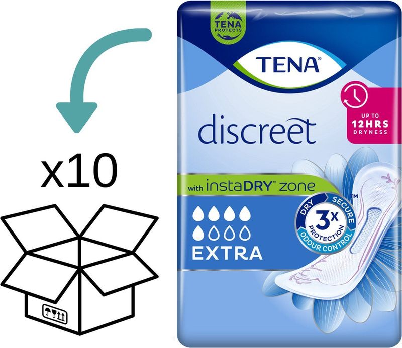 TENA Lady discreet Extra - 10 x 20 st - 200 stuks TENA Discreet Extra
