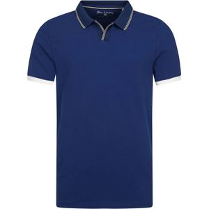 Blue Industry - M28 Polo Blauw - Modern-fit - Heren Poloshirt Maat XXL