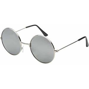Freaky Glasses® – Hippie - Festival Bril – Rave Zonnebril – Gabber -  Dames – Heren - Zilveren Spiegellenzen