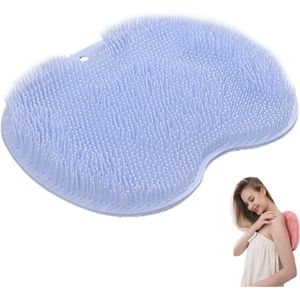 Voetborstel - Voetborstel douche - Antislip siliconen massagemat - Voetreiniging Massagemat - met antislip zuignappen - Rug- en voetenscrubber - Badmassagemat - Ophangbaar - Blauw