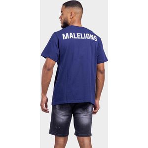 Malelions Logo T-Shirt 2.0 Heren Donkerblauw - Maat: 4XL