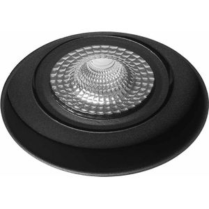 Inbouwspot Zwart - Dimbaar - 5 watt - 510 Lumen - 3000 Kelvin - Wit licht - IP44 Badkamerverlichting