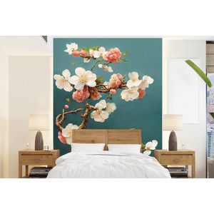 Bloemen - Bloesem - Kersen - Tak - Wit - Behangpapier