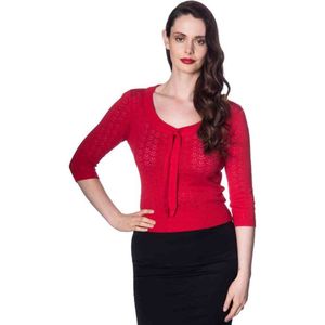 Dancing Days - 50S POINTELLE Longsleeve top - 2XL - Rood