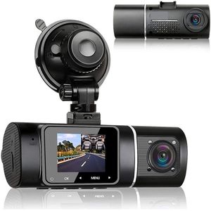 Dubbele infrarood nachtzicht-dashcam voor auto's, voor en achter