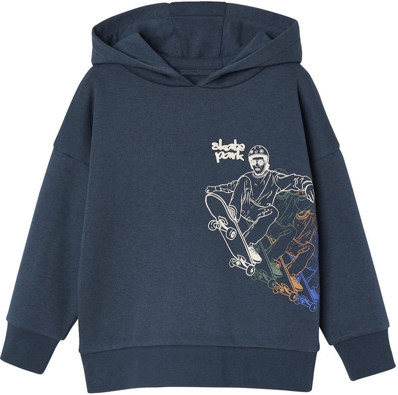 Vertbaudet - Sweater met Capuchon - Geplaatste Skateprint - Jongens