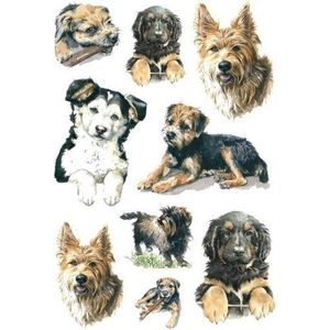 27x Honden/puppy dieren stickers - kinderstickers - stickervellen - knutselspullen