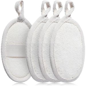 Allecto Plus - Natuurlijke Luffah Spons 4 Stuks voor Douche en Spa, Herbruikbaar en Milieuvriendelijk