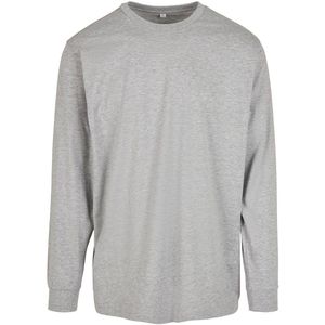 Build your Brand Long Sleeve Tee With Cuffrib BY091 - Heather Grey - M