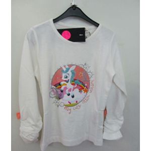 Emoi by Emonité Shirt longsleeve offwhite ""My cute little unicorn"" maat 110