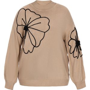 Usha - Plus Size - Sweater - Met Ronde Hals - Lange Mouwen