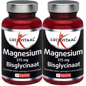 Lucovitaal Magnesium 375mg Bisglycinaat - 2 x 90 tabletten - Voordeelverpakking