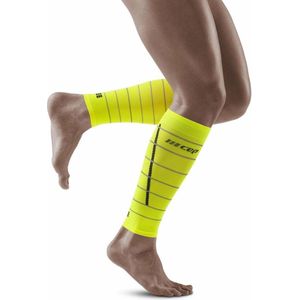 CEP - Reflectie calf sleeves - neon yellow - Maat (kuitomtrek): Dames IV: Kuitomtrek 39 - 44 cm