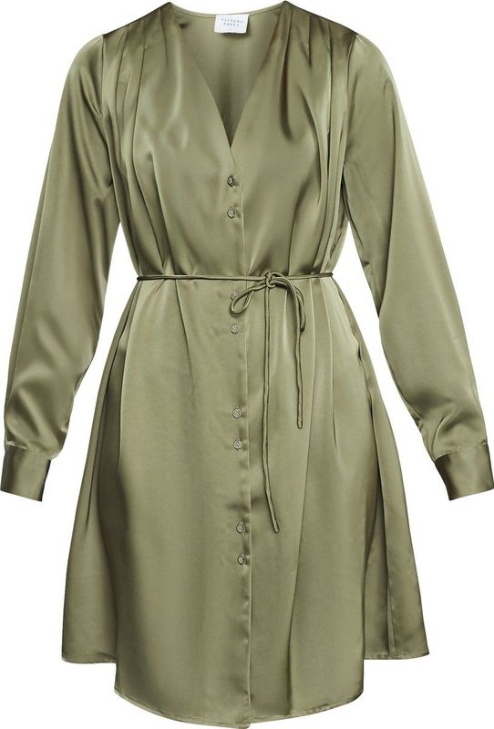 SISTERS POINT Esava-dr - Dames Jurk - Khaki - Maat XS