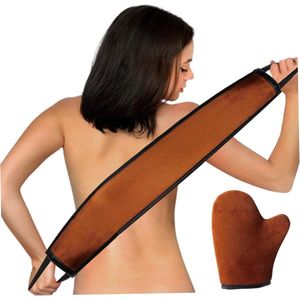 Body Sunscreen Self Tanning Set met fluweel 2 stks Kit Mini Self Tan met Back Buddy Lotion Applicator