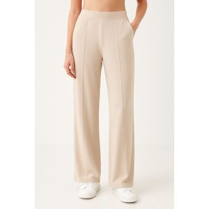 Smith & Solo Joggingbroek Dames - Broek Viscose Volwassenen Rechte Pijp - Beige M