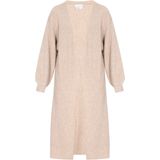 usha - WHITE LABEL - Gebreide Mantel - Beige - Lange Pasvorm