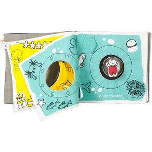 Qukel Kiekeboek - babyboekje - Vingerpoppetje - 1 tot 3 jaar - biologisch katoen - educatief speelgoed