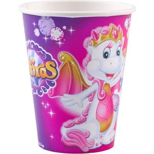 Feestbekers Safiras 250 ml 8 Stuks Paars/roze