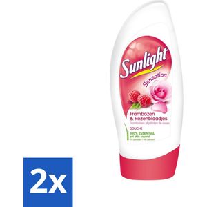 Sunlight - Douchegel - PH Neutraal - Rozen En Frambozen - 250 ml - Voordeelverpakking - 2 stuks