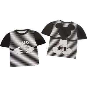 Disney Baby Hug Me Shirt - Zwart/ Wit - Maat 62/68