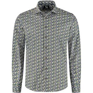GENTS - Overhemden Floral - Katoen - Floral Groen - Maat S/S
