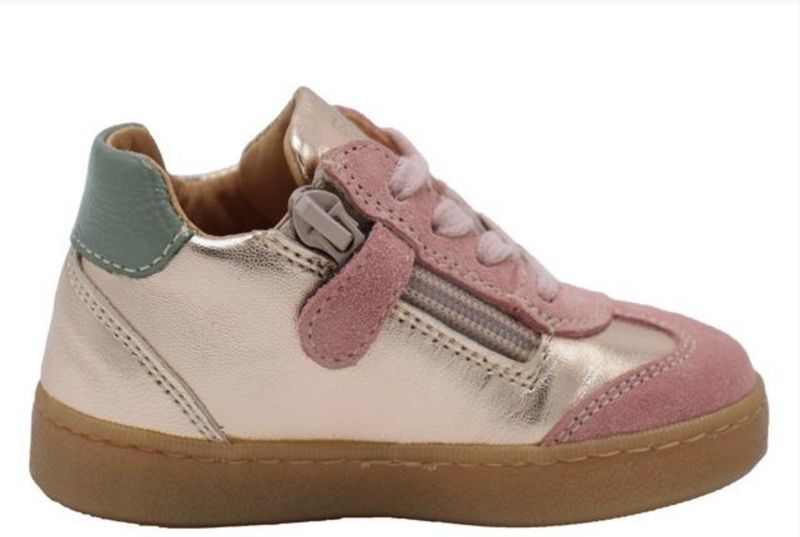 Romagnoli - 7189R071 - Sneakers - Roze Combi - Metallic Leer en Suède