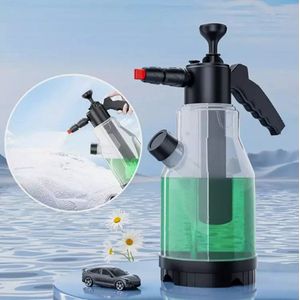 2L Schuimverstuiver voor autowasstraat - Waaiervormige schuimverstuiver + Bloemenverstuiver - Met veiligheidsventiel - Antislip handvat - Waaiervormige/ronde spuitmond