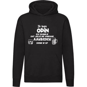 Ik ben Odin, elk drankje dat jullie me vandaag aanbieden drink ik op | feest | drank | jarig | verjaardag | vrijgezellenfeest | cadeau | kado | Unisex | Trui | Hoodie | Sweater | Capuchon