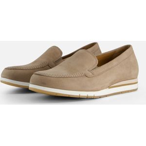 Gabor - Instappers - Beige - Nubuck - Textiel Voering - Uitneembaar Voetbed