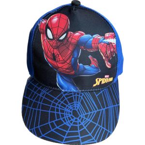 Marvel - Spider-man cap - Pet - Jongens - Junior - Textiel Blauw - Maat 52 cm
