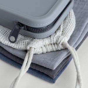 CADEAUSET herbruikbare zakdoeken - BLAUW - Mama Zakdoek