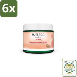 WELEDA - Body Butter Zwangerschap - Mama & Baby - 150 ml - Voordeelverpakking - 6 stuks - Zwangerschapsverzorging - Natuurlijke body butter
