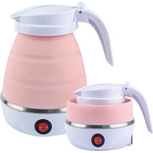 600 ml - Draagbare Waterkoker - Opvouwbaar - Reiswaterkoker- Mini Waterkoker - Roze