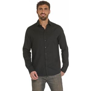 Chique katoenen overhemd met semi-Italiaanse kraag