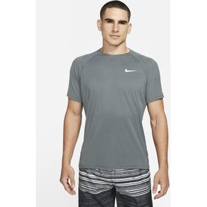 Nike Swim Nike Essential - Short sleeve hydroguard Heren Zwemshirt - Grey - Maat XS