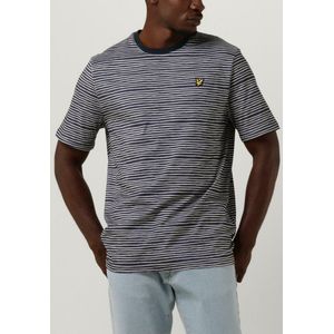 Lyle & Scott Breton Stripe T-shirt Polo's & T-shirts Heren - Polo shirt - Donkerblauw - Maat XS