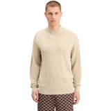 Scotch & Soda - Dropped Shoulder Mock Neck Sweater - Beige - Heren