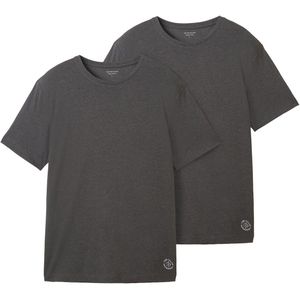 TOM TAILOR - Shirt - Grafiet - 2 Pack - Kwartmouw - Normale Pasvorm