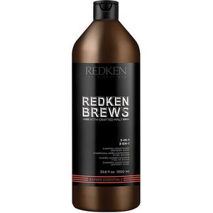 Redken Brews - 3 in 1 Shampoo - 1000 ml